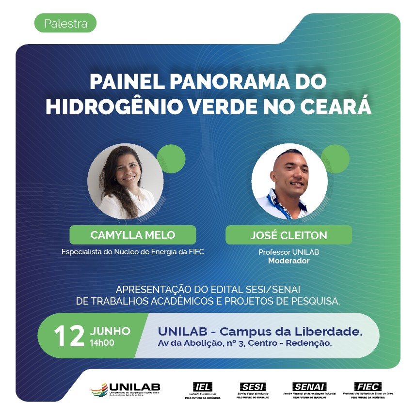 Imagem referente a postagem de título Convite para Painel: “Panorama do Hidrogênio Verde...